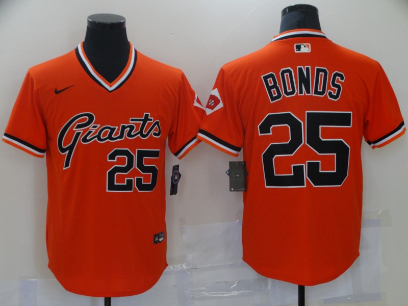 Men's San Francisco Giants Barry Bonds #25 Orange Jersey