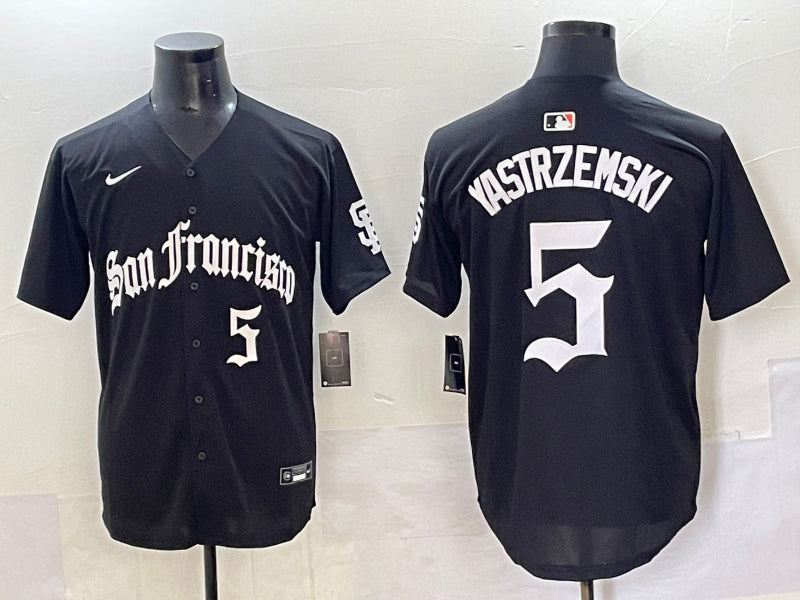 Men's San Francisco Giants Mike Yastrzemski #5 Black Jersey
