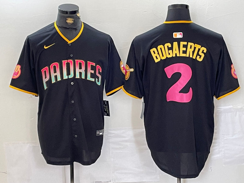 Men's San Diego Padres Xander Bogaerts #2 Black Jersey