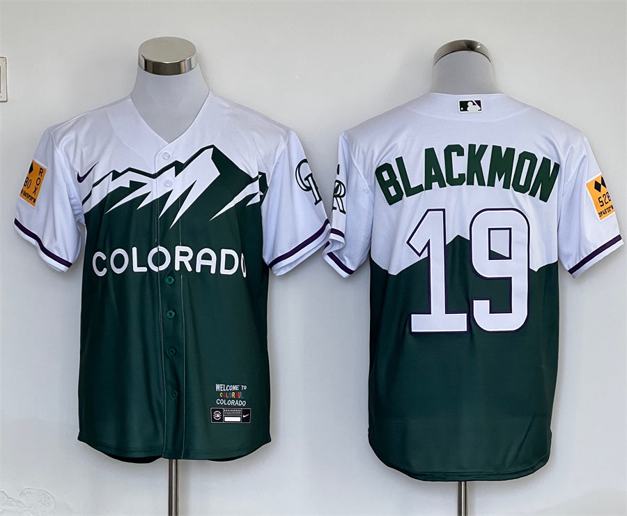 Men's Colorado Rockies Charlie Blackmon #19 Green City Connect Jersey