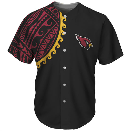 Mens Arizona Cardinals Black/Red Baseball Jersey