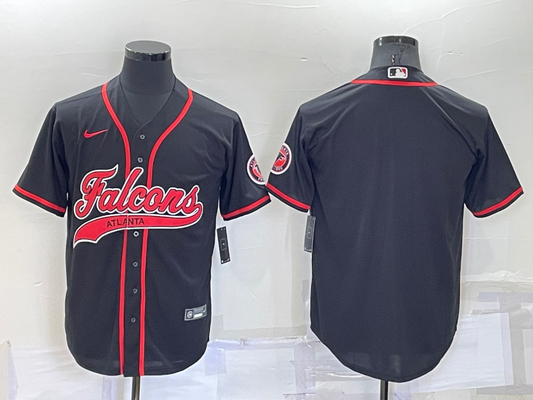 Mens Atlanta Falcons Blank Black Cool Base Stitched Baseball Jersey