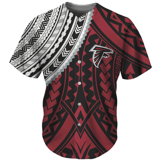 Mens Atlanta Falcons Red Baseball Jersey