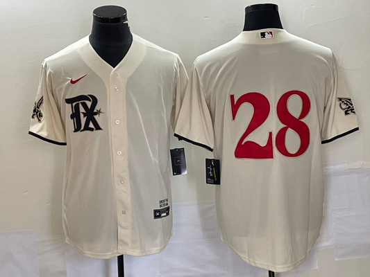 Men's Texas Rangers Jonah Heim #28 Cream 2023 City Connect Jersey