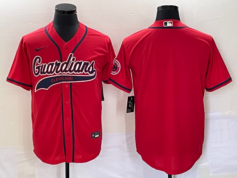 Men's Cleveland Guardians Red Alternate Blank Jersey