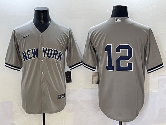 Men's New York Yankees Trent Grisham #12 Gray Limited Jersey