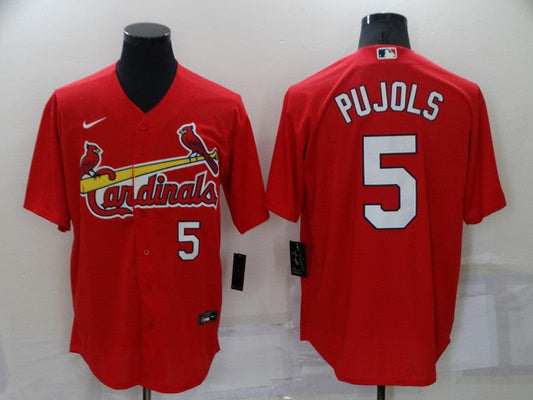 Men's St. Louis Cardinals Albert Pujols #5 Red Jersey