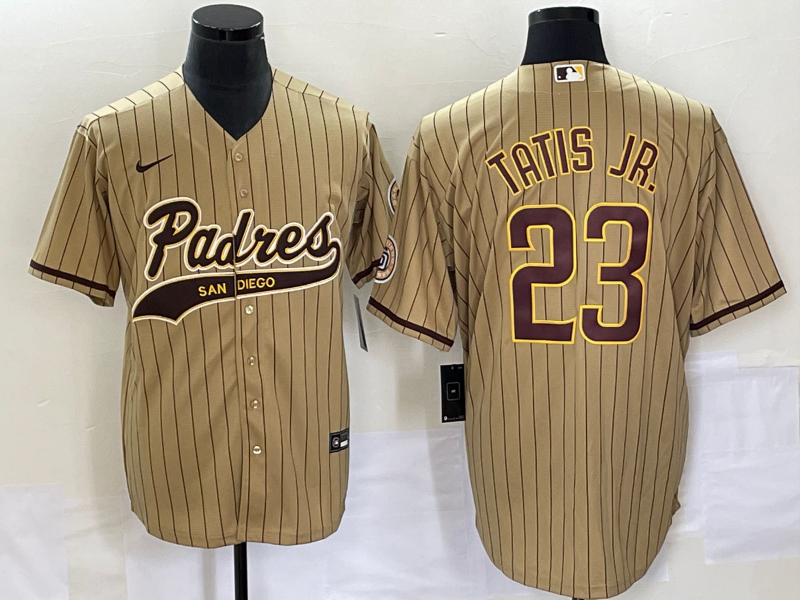 Men's San Diego Padres Fernando Tatis Jr. #23 Tan Jersey Joint Edition