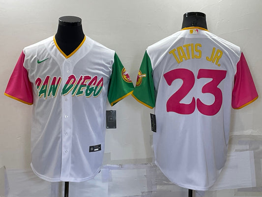 Men's San Diego Padres Fernando Tatis Jr. #23 White Stitched Jersey