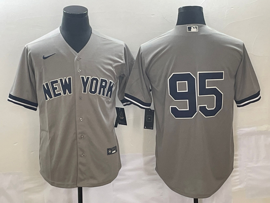 Men's New York Yankees Oswaldo Cabrera #95 Gray Name Jersey