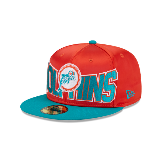 Miami Dolphins Bold Satin 59FIFTY Fitted Hat