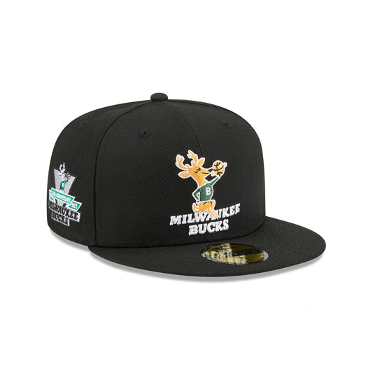 Milwaukee Bucks 1968-1992 Hardwood Classics Sidepatch 59FIFTY Fitted Hat