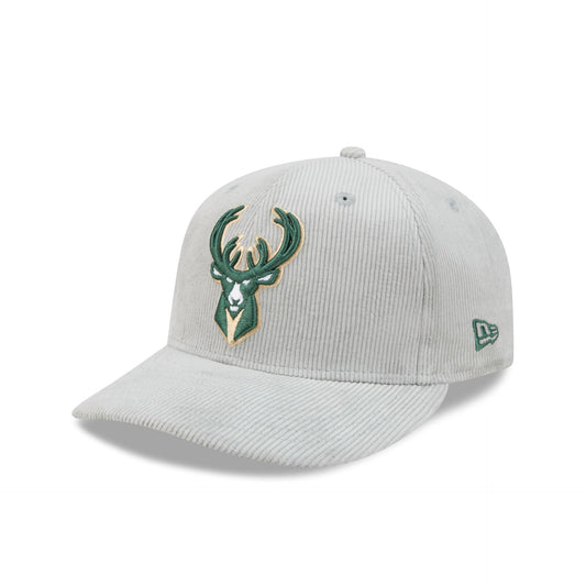Milwaukee Bucks Light Gray Corduroy 59FIFTY Fitted Hat