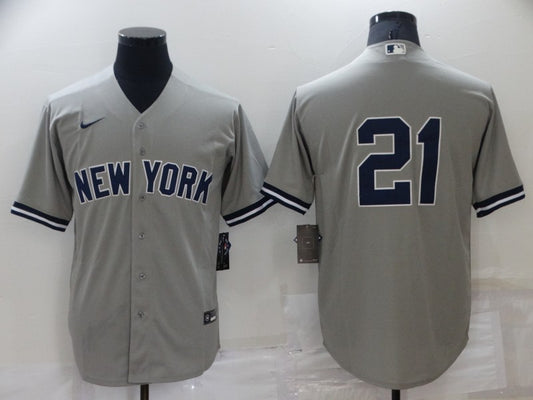 Men's New York Yankees Paul O??Neill #21 Gray Name Jersey
