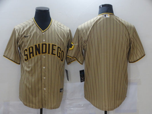 Men's San Diego Padres Tan Alternate Blank Jersey
