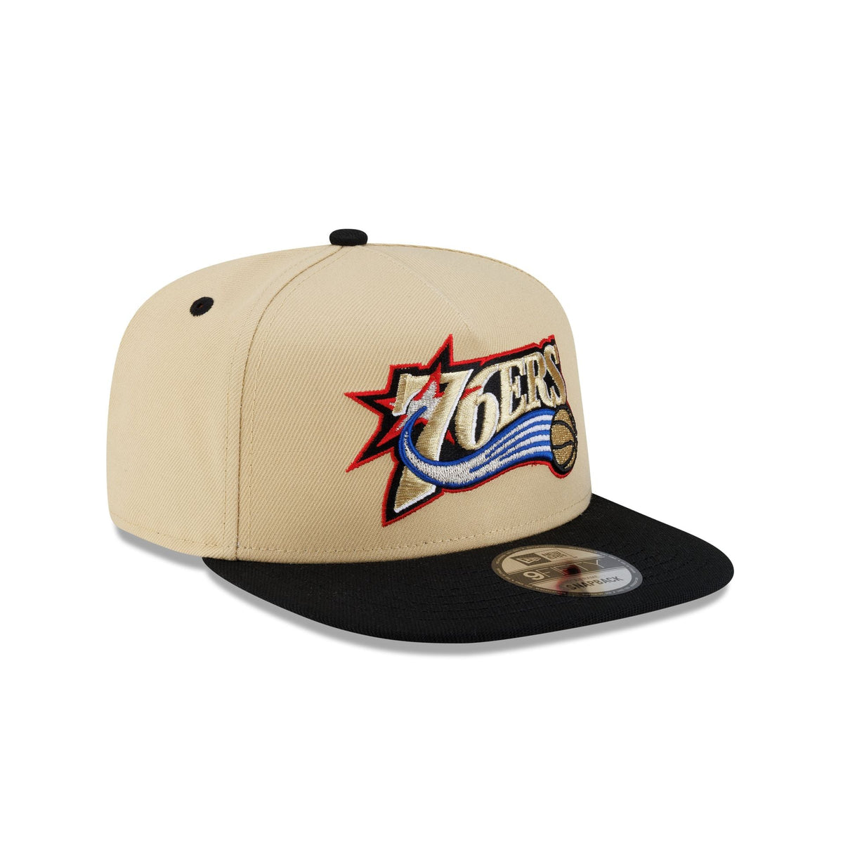 Philadelphia 76ers Hardwood Classics 2000s Gold 9FIFTY A-Frame Snapback Hat