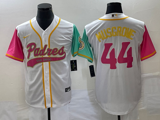 Men's San Diego Padres Joe Musgrove #44 White City Connect Jersey Joint Edition
