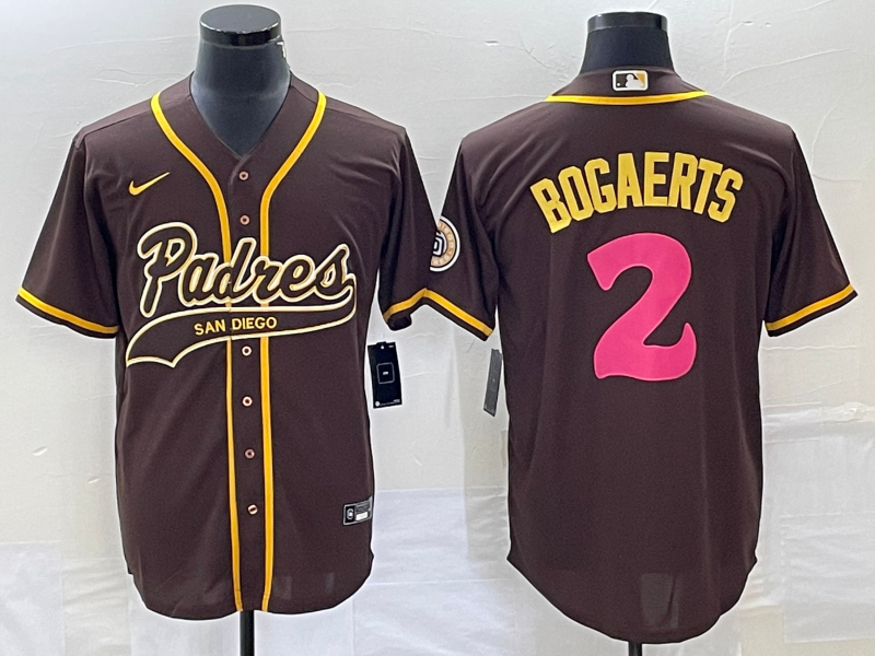 Men's San Diego Padres Xander Bogaerts #2 Brown Jersey Joint Edition