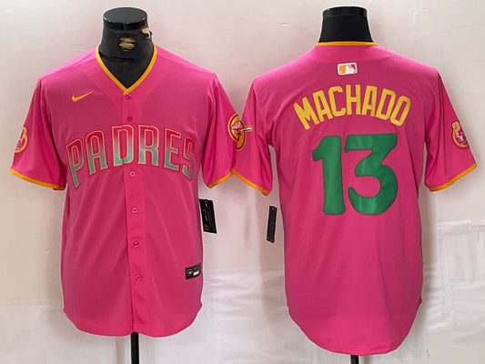 Men's San Diego Padres Manny Machado #13 Pink Jersey