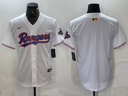Men's Texas Rangers White Blank 2024 Gold Collection Limited Jersey