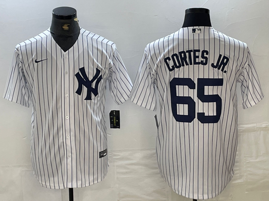 Men's New York Yankees Nestor Cortes Jr. #65 White Jersey