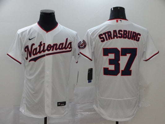 Men's Washington Nationals Stephen Strasburg #37 White Authentic Jersey