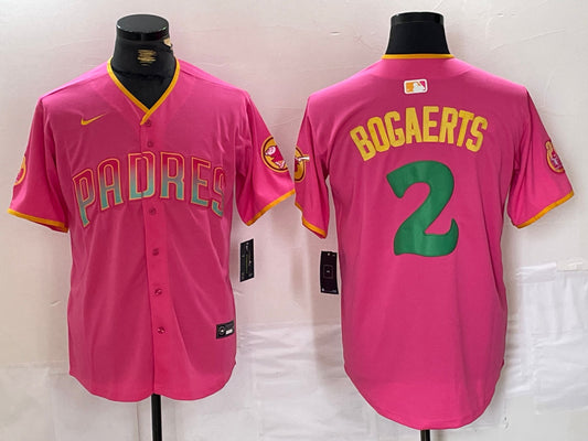 Men's San Diego Padres Xander Bogaerts #2 Pink Jersey