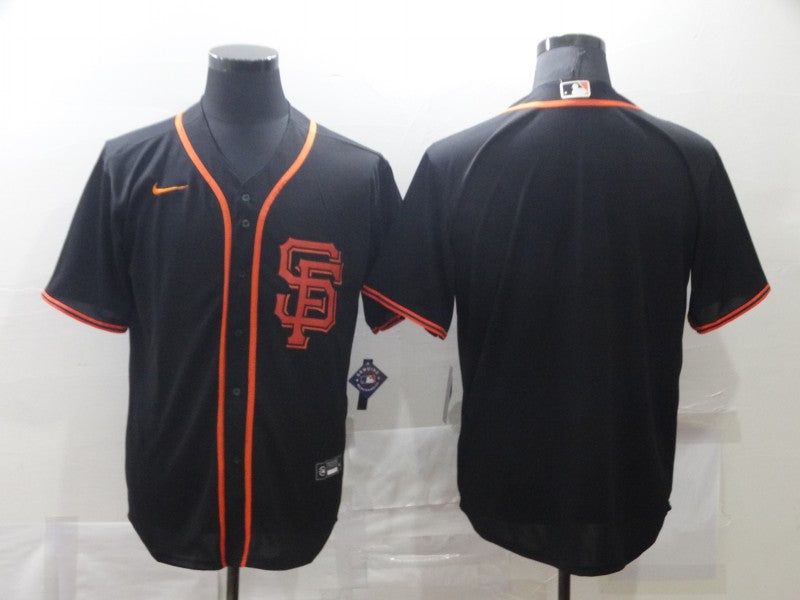 Men's San Francisco Giants Black Alternate Blank Jersey