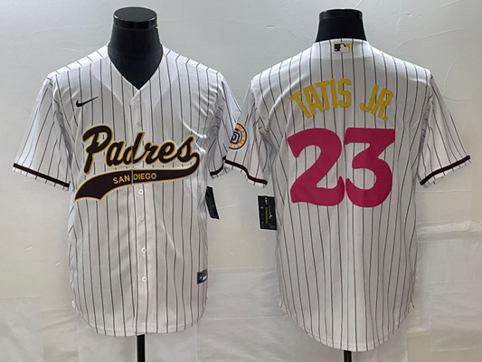 Men's San Diego Padres Fernando Tatis Jr. #23 White Team Jersey Joint Edition