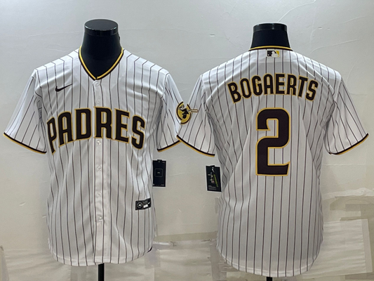 Men's San Diego Padres Xander Bogaerts #2 White Home Jersey