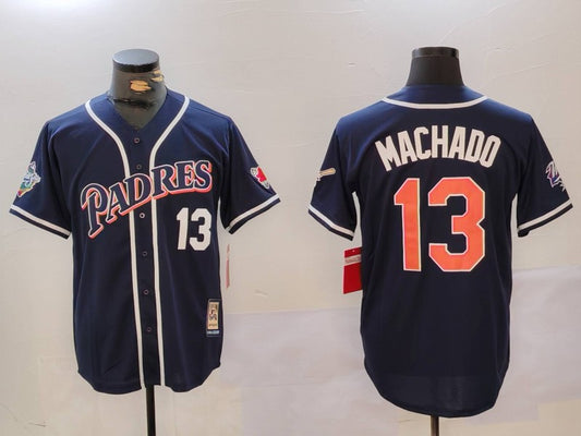 Men's San Diego Padres Manny Machado #13 Navy Jersey