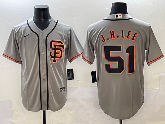 Men's San Francisco Giants Jung Hoo Lee #51 Gray Limited Jersey