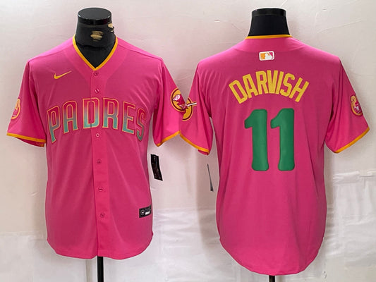Men's San Diego Padres Yu Darvish #11 Pink Jersey