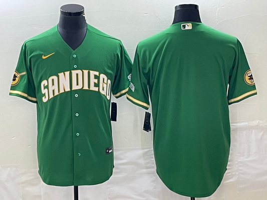 Men's San Diego Padres Green Blank Jersey