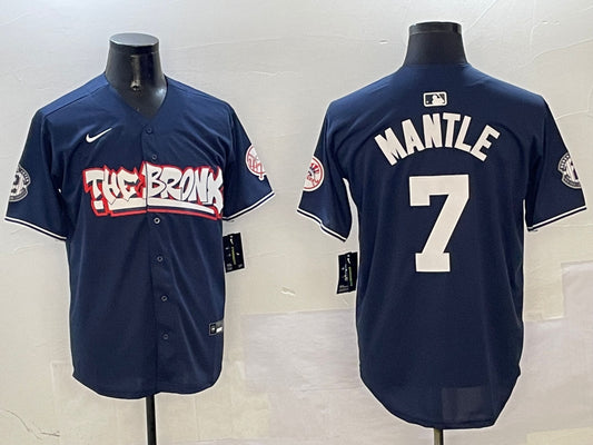 Men's New York Yankees Mickey Mantle Navy Limited Jersey