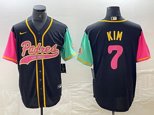 Men's San Diego Padres Ha-Seong Kim #7 White City Connect Jersey Joint Edition
