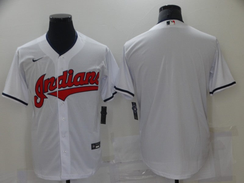 Men's Cleveland Guardians White Home Blank Jersey