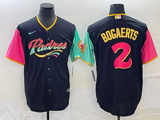 Men's San Diego Padres Xander Bogaerts #2 Black City Connect Jersey