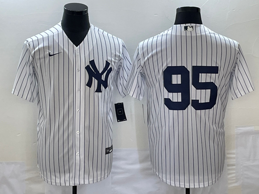 Men's New York Yankees Oswaldo Cabrera #95 White Name Jersey