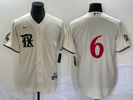 Men's Texas Rangers Josh Jung #6 Cream 2023 City Connect Jersey