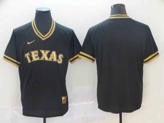 Men's Texas Rangers Black Blank Jersey