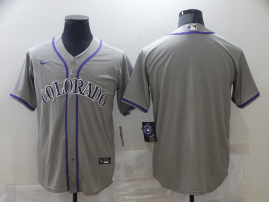 Men's Colorado Rockies Gray Blank Jersey