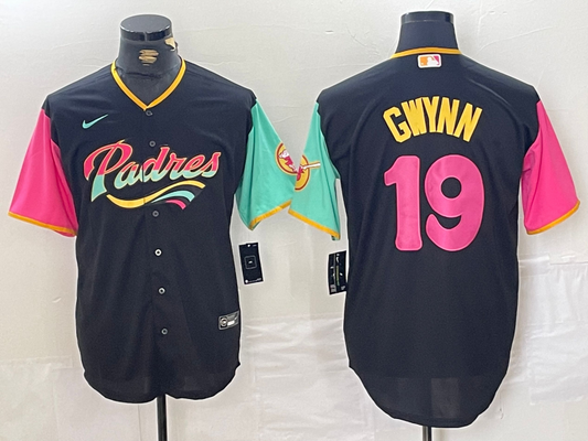 Men's San Diego Padres Tony Gwynn #19 Black City Connect Limited Jersey