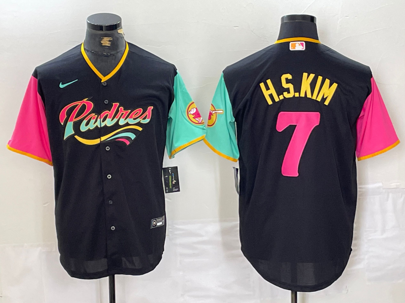 Men's San Diego Padres Ha-Seong Kim #7 Black City Connect Jersey