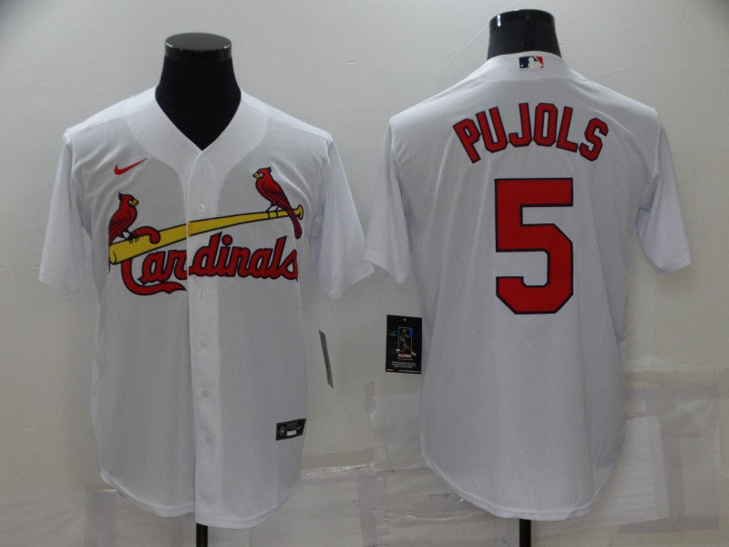 Men's St. Louis Cardinals Albert Pujols #5 White Baseball Jersey