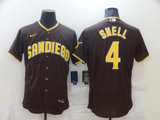 Men's San Diego Padres Wil Myers #4 Brown Stitched Jersey