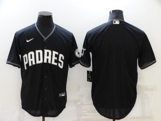 Men's San Diego Padres Black Official Blank Jersey