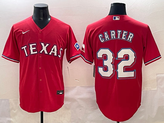 Men's Texas Rangers Evan Carter #32 Red Limited Jersey