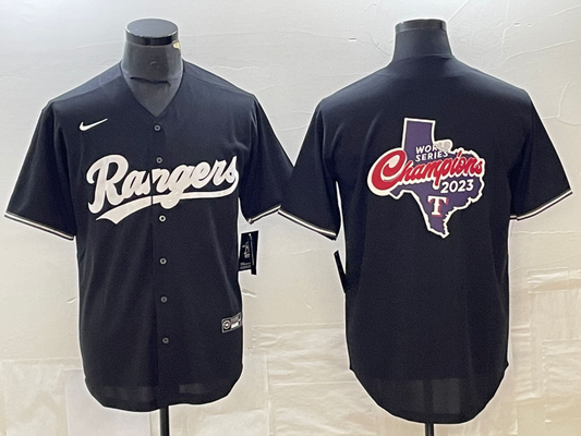 Men's Texas Rangers Black Baseball Jersey