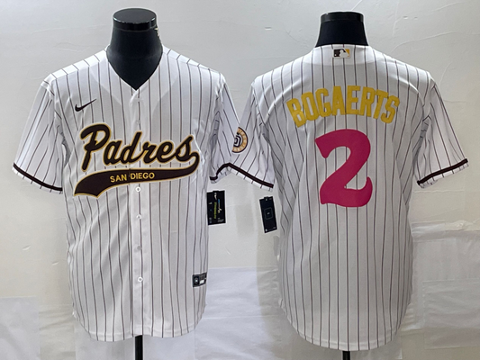Men's San Diego Padres Xander Bogaerts #2 White Jersey Joint Edition